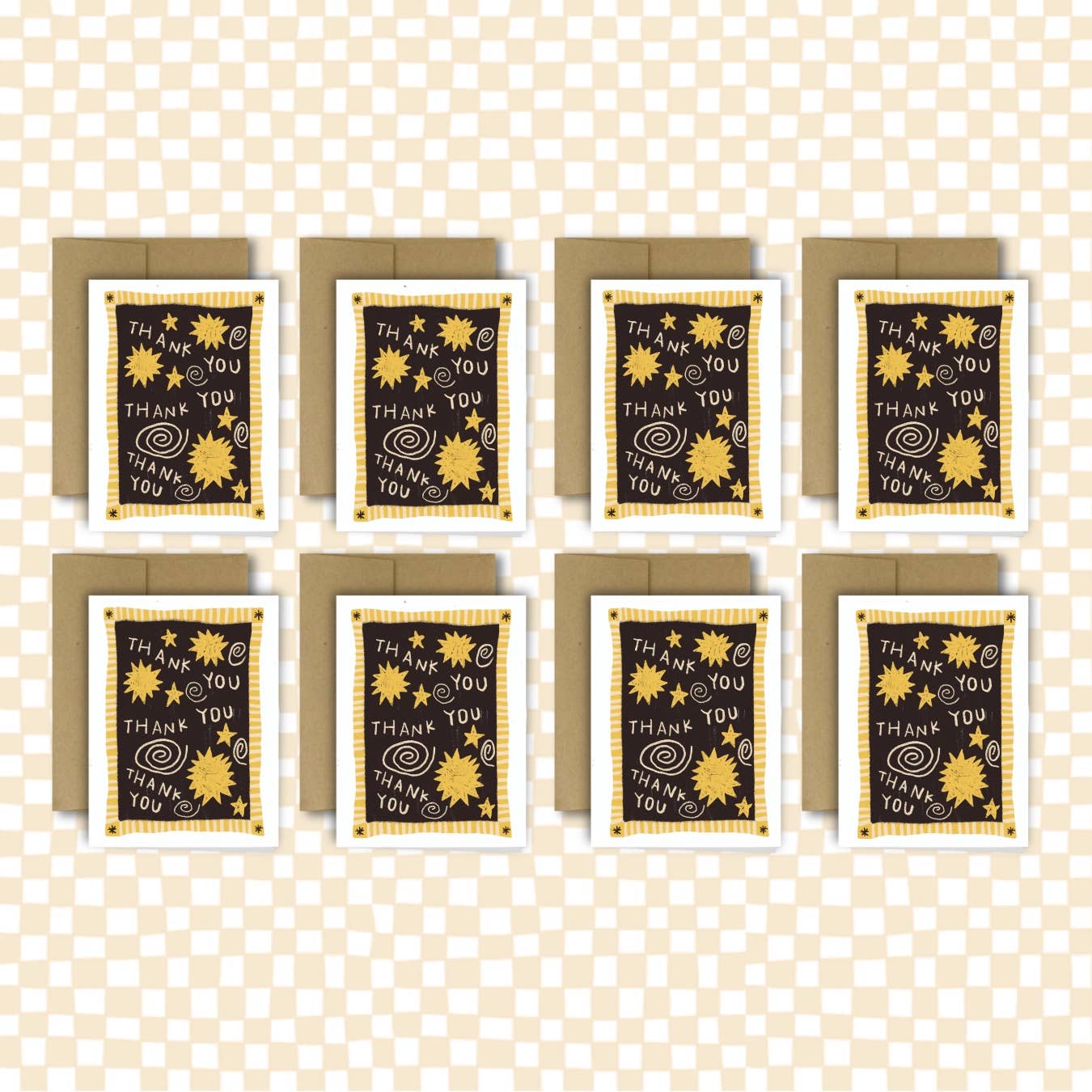 STAR THANK YOU Greeting Card Set