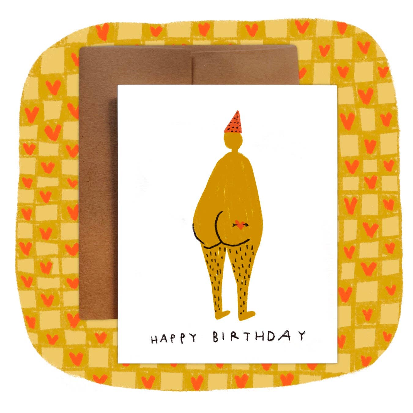 POLKA DOT HAT BIRTHDAY Greeting Card