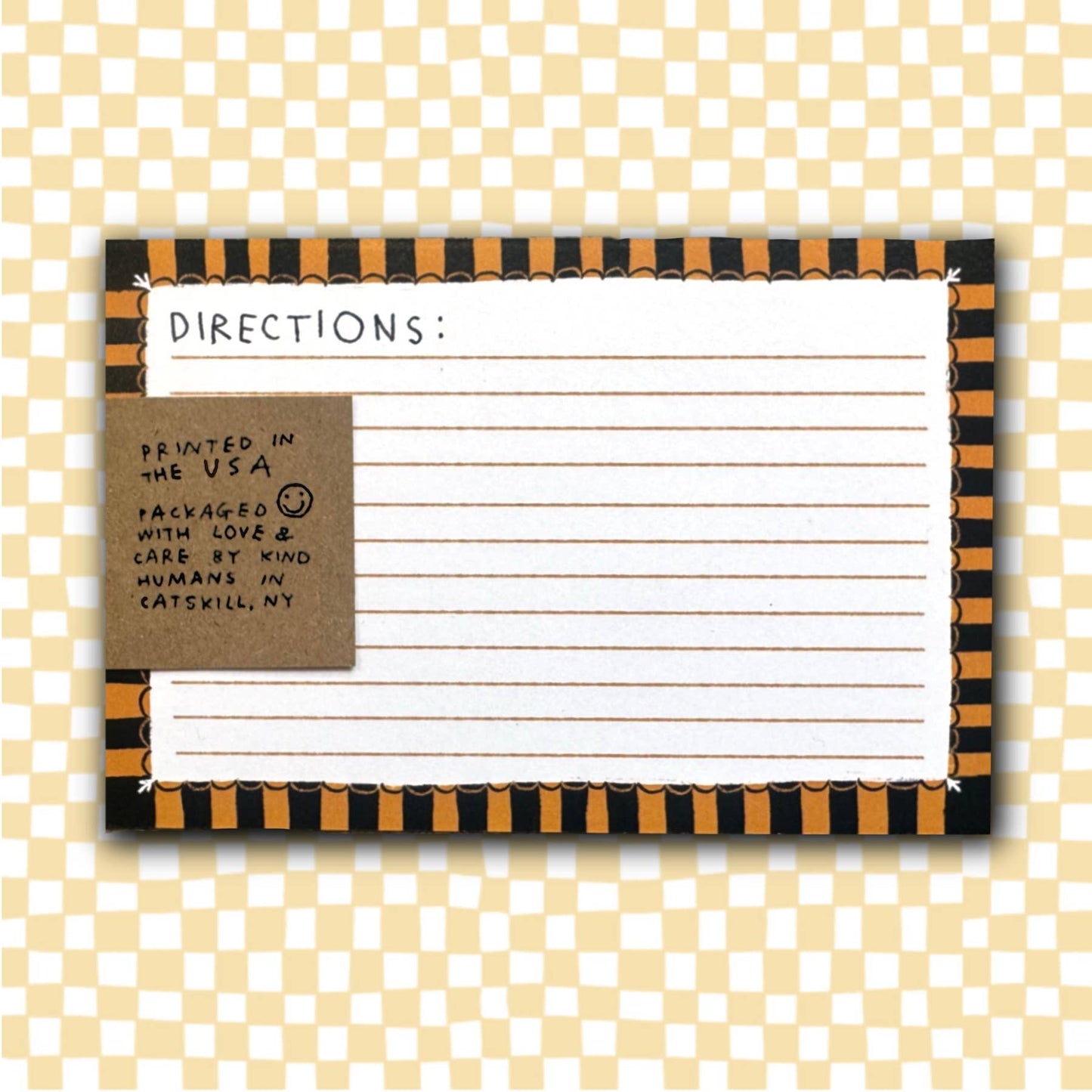 CHECKERED Recipe Cards