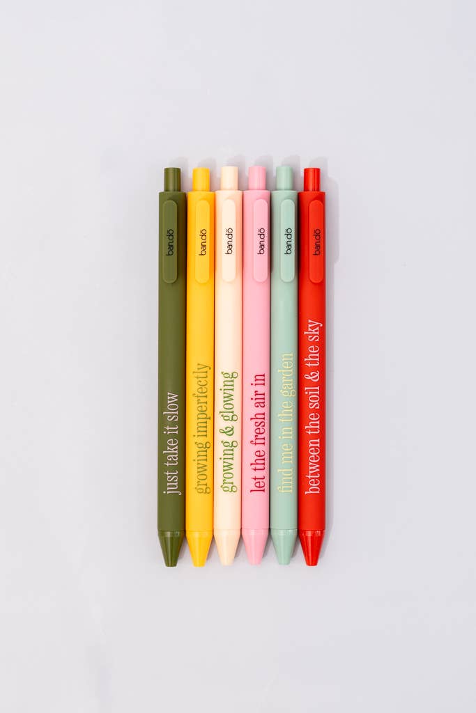 Write On Gel Pen Set, Garden Sayings